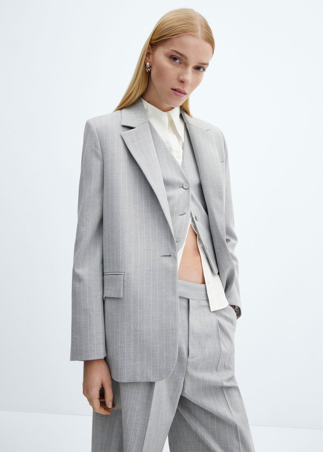 Pinstripe Suit Blazer