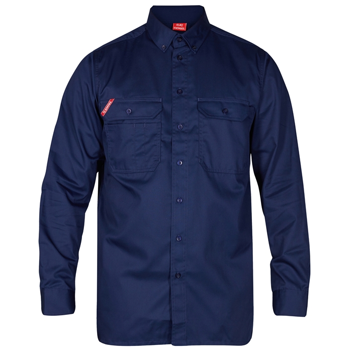 Fe-engel Langærmet Herreskjorte - Blue Ink-49 50