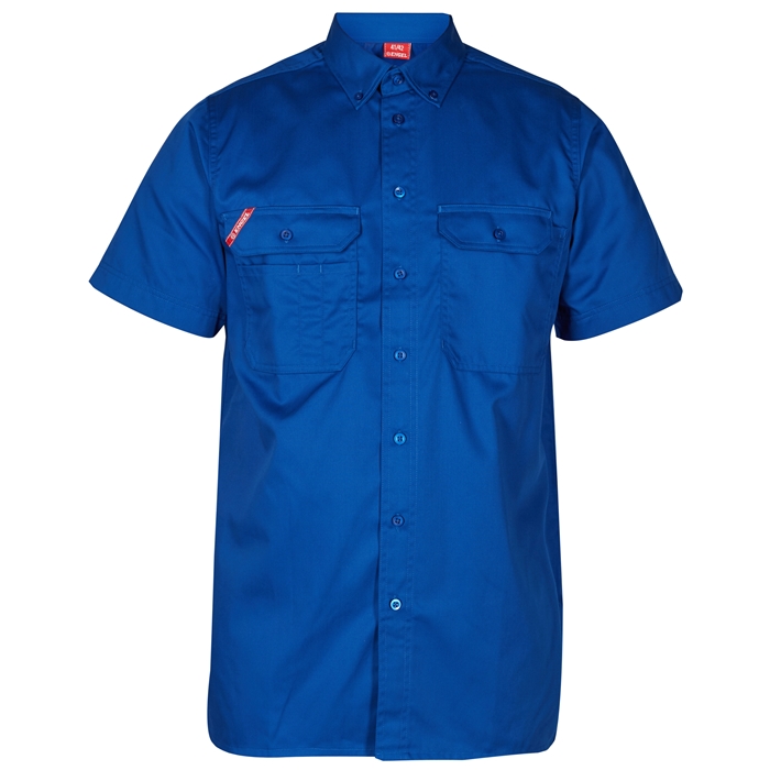 Fe-engel Kortærmet Herreskjorte - Surfer Blue-49 50