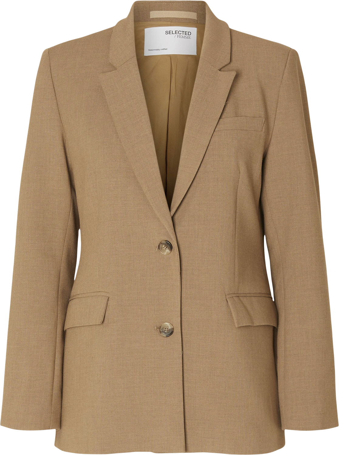 Slfrita Ls Classic Blazer Camel Mel