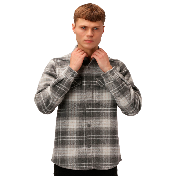 Marcus Herre Skjorte - Dk  Grey Mix - S