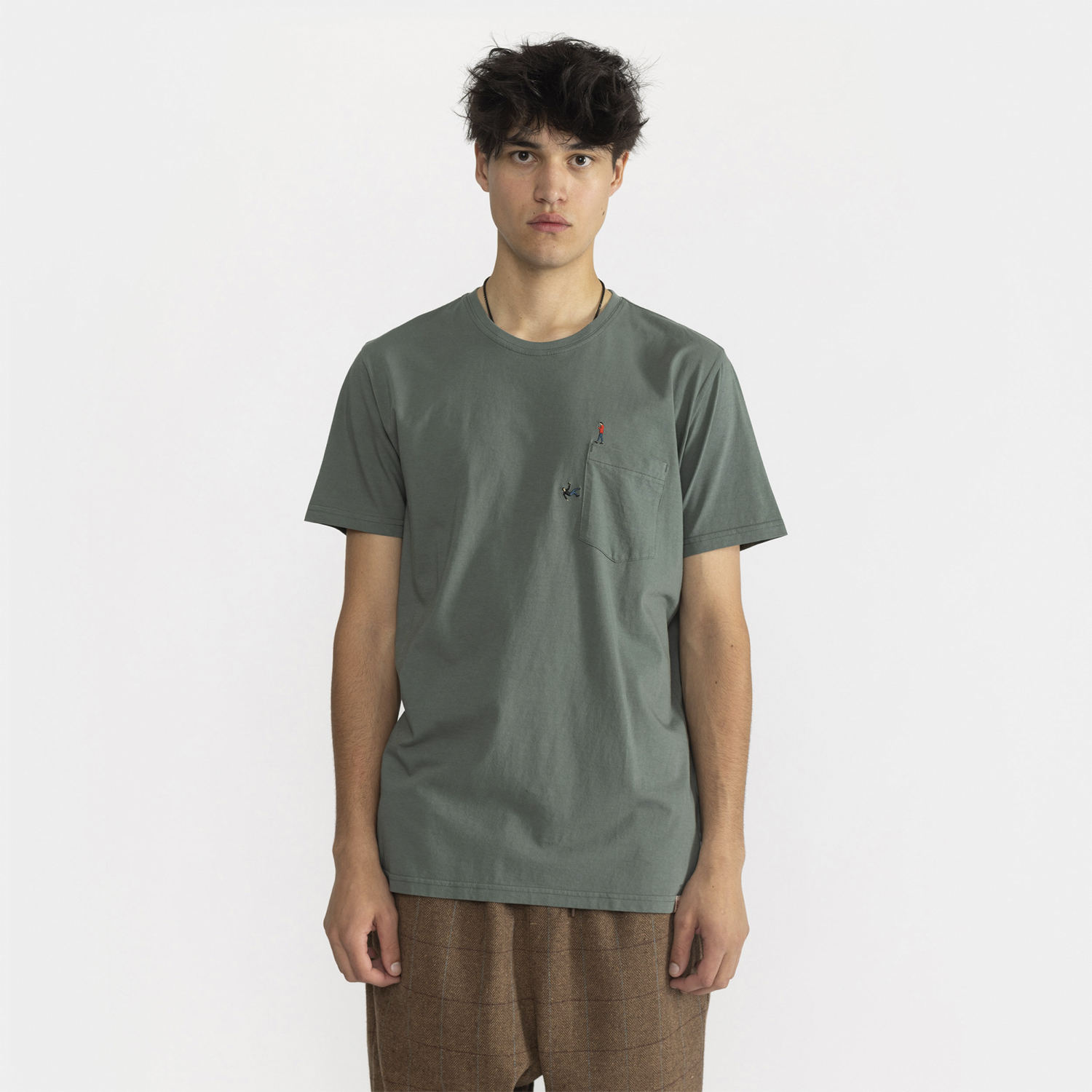 Regular Fit Pocket Tshirt With Embroidery